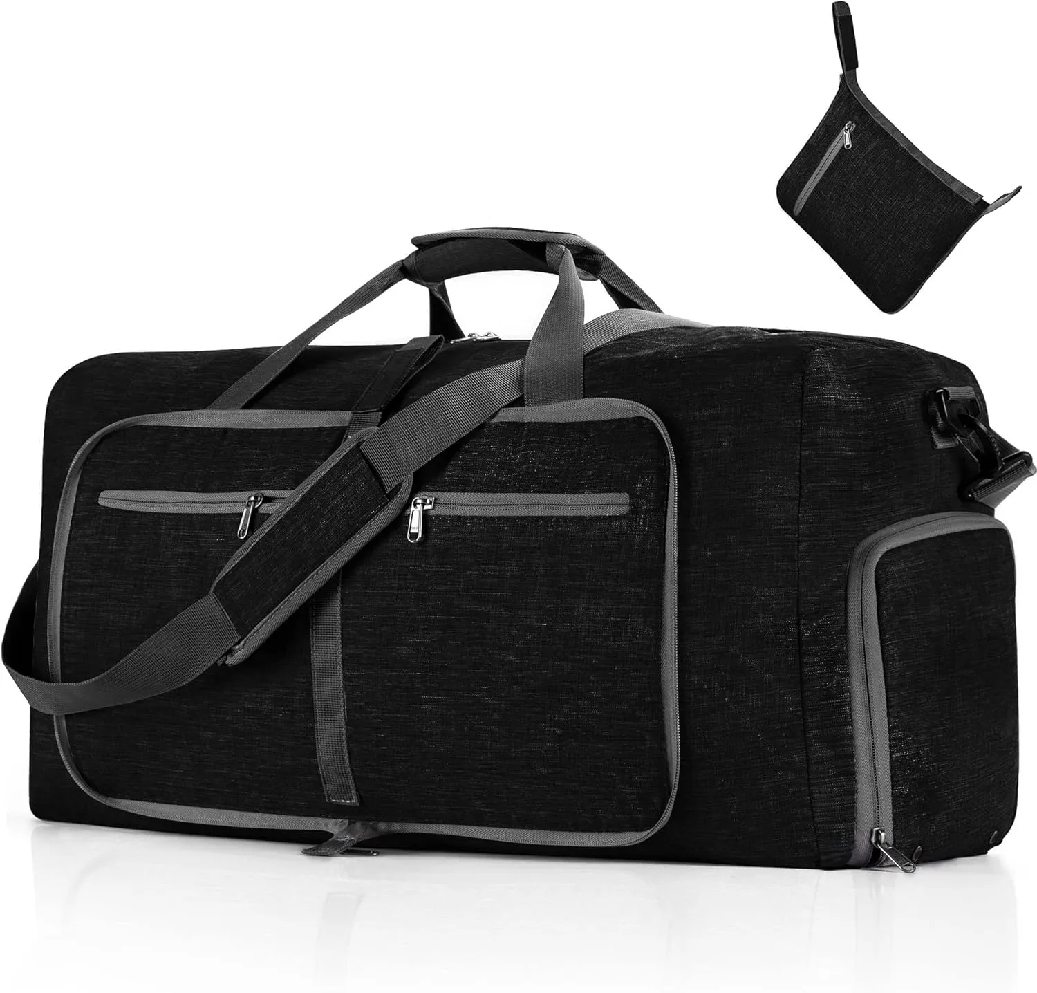 Travel Duffle Bag for Men/Women, 85L Foldable Carry on Luggage Weekender Tote Bag Gym Bag with Shoes Compartment and Adjustable Strap
