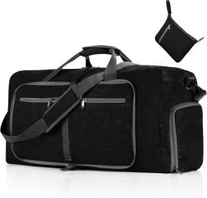 Travel Duffle Bag for Men/Women, 85L Foldable Carry on Luggage Weekender Tote Bag Gym Bag with Shoes Compartment and Adjustable Strap