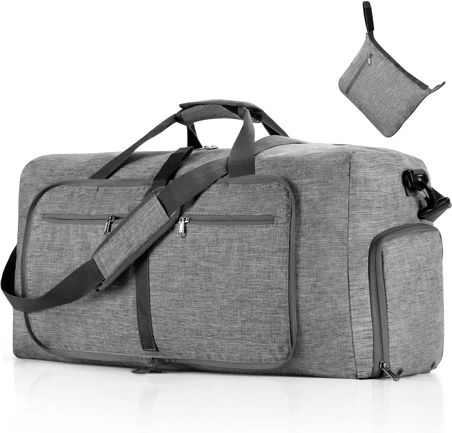 Travel Duffle Bag for Men/Women, 85L Foldable Carry on Luggage Weekender Tote Bag Gym Bag with Shoes Compartment and Adjustable Strap