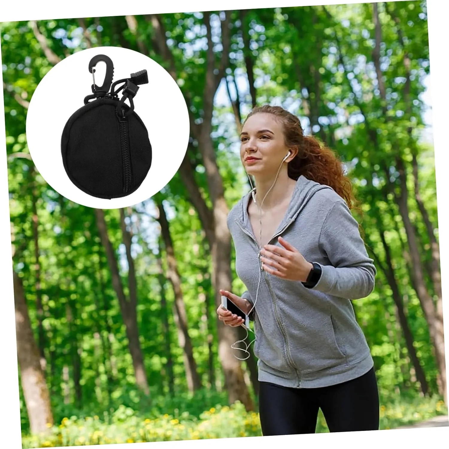 Travel Essential Compact Utility Storage Pouch Polyester Bag for Coins Cash Accessories Zipper Design