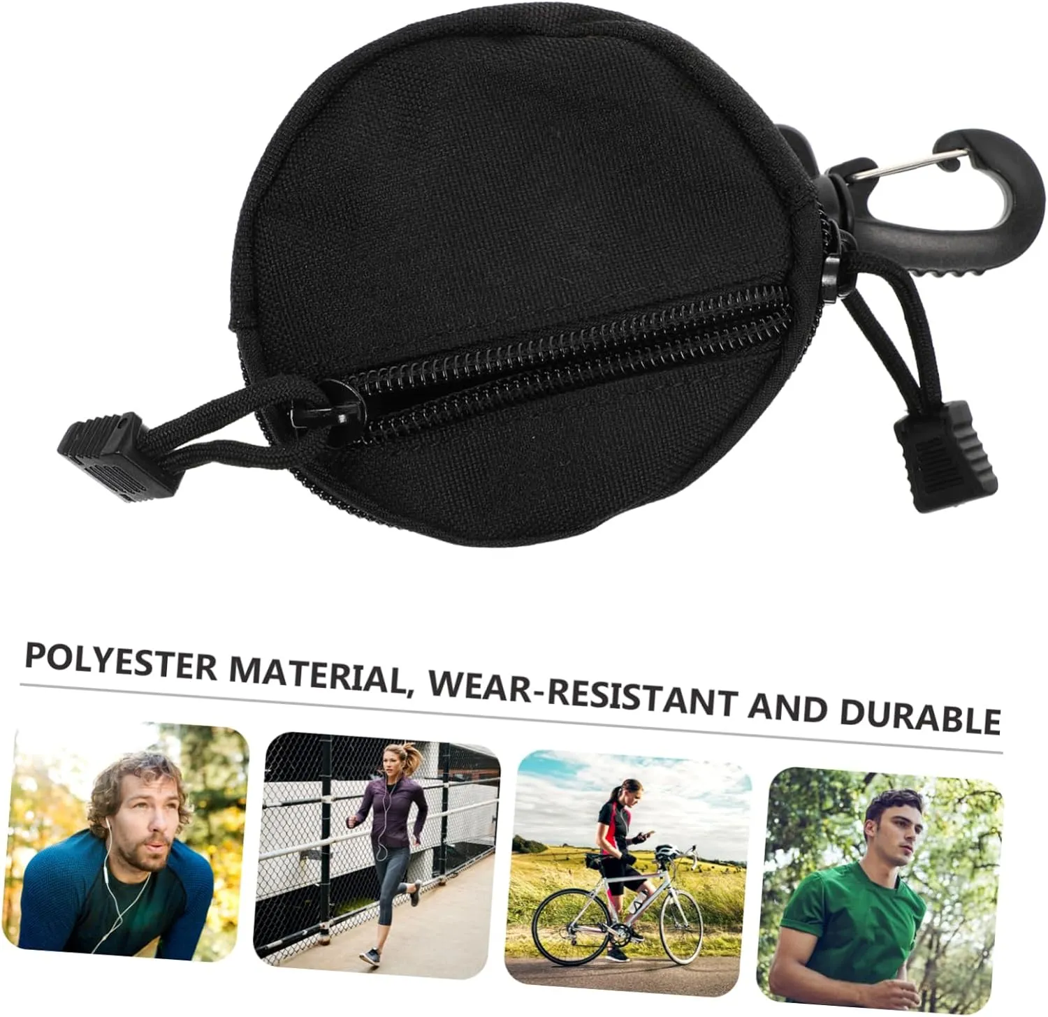 Travel Essential Compact Utility Storage Pouch Polyester Bag for Coins Cash Accessories Zipper Design