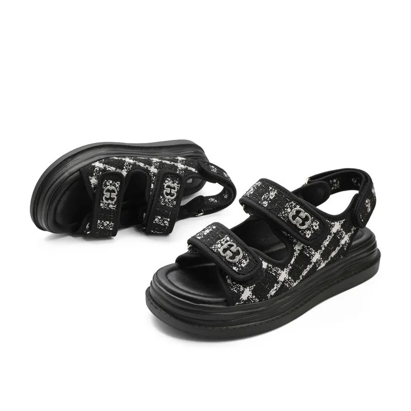 Tweed Sandals