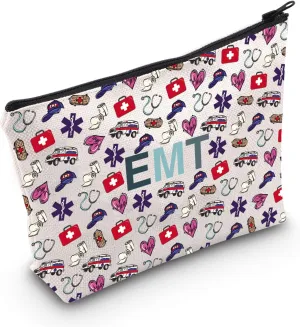 VAMSII EMT Gift Emergency Medical First Responder Gift Zipper Pouch Makeup Bag (EMT bag)