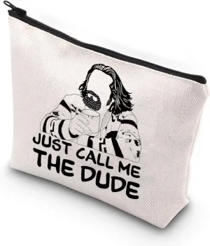 VAMSII Funny Comedy Film Makeup Bag Bowling Gift Just Call Me The Dude Zipper Bag (THE DUDE)