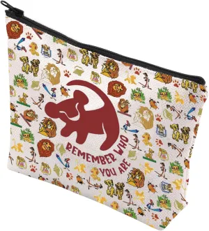 VAMSII Lion Inspire Gift Lion Cosmetic Trip Bag Inspiration Gift Remember Who You Are Gift For Women Sister (Remember Who)