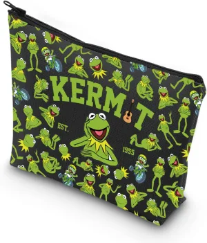 VAMSII Movie Inspired Gift Ke-mit Est 1955 The M Zipper Pouch Makeup Bag (BLK-KERM 1955)