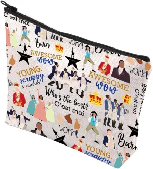 VAMSII Musical Makeup Bag Hamilton Gift Broadway Musical Theatre Gift Musical Inspired Gift (AWESOME WOW)