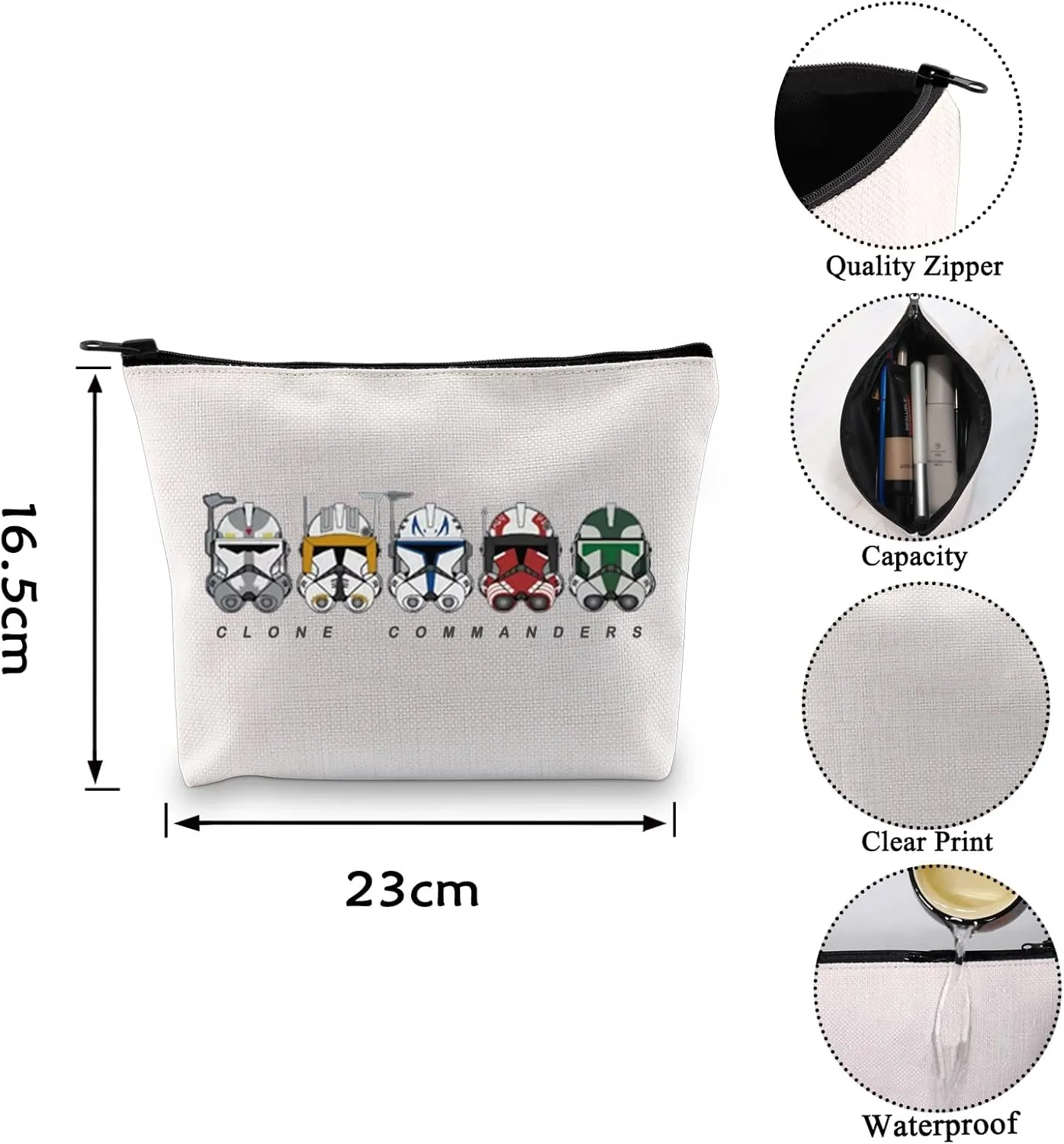 VAMSII S W Themed Gift Helmets Zipper Pouch Makeup Bag Gift For Cinephile (Five Helmets)