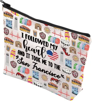 VAMSII San Francisco Travel Cosmetic Bag Gift San Francisco Souvenir Merchandise Zipper Bag (San Francisco)