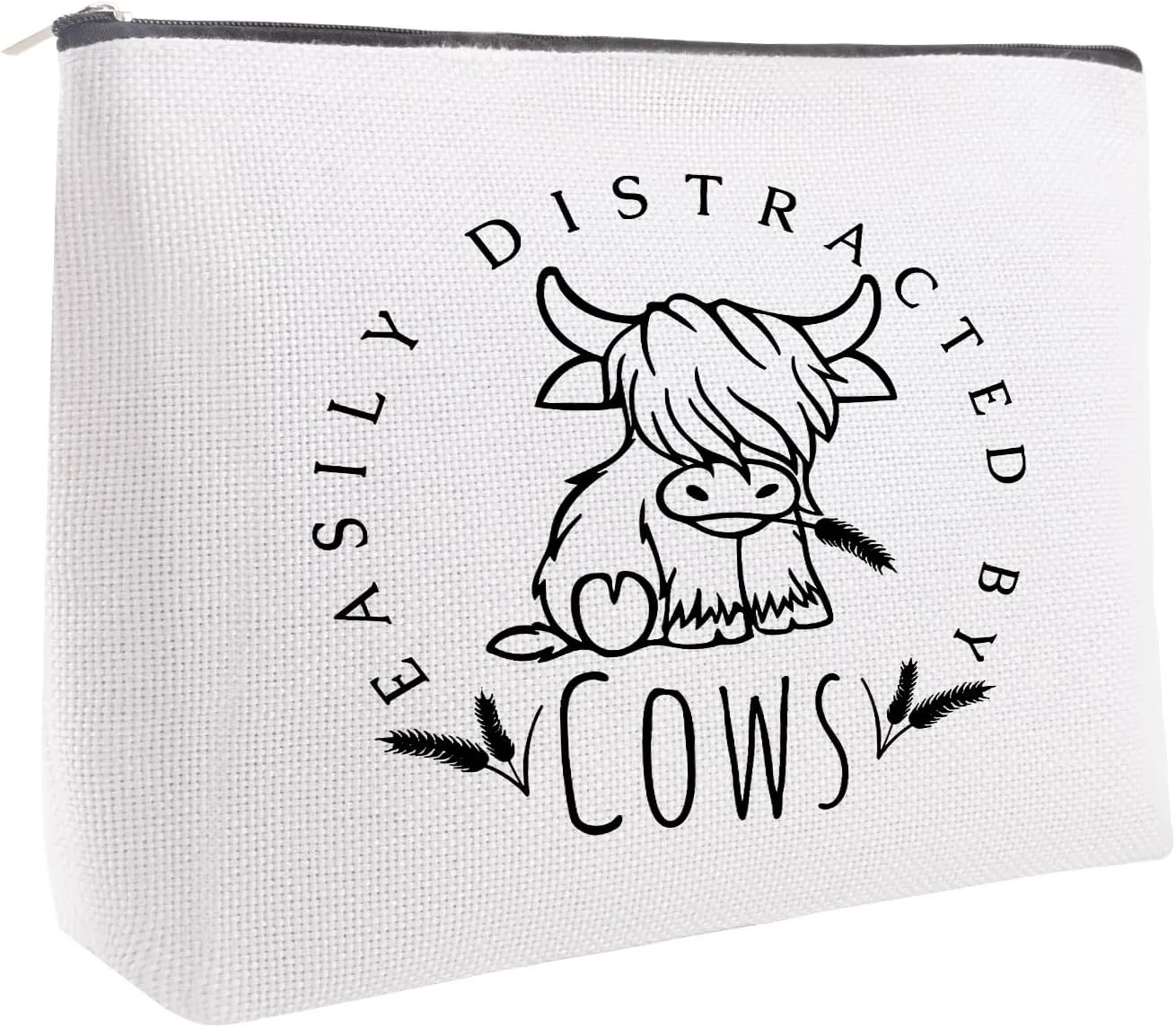 Western Makeup Bag, Highland Cow Gifts for Women,Cow Print Cosmetic Bag,Western Gifts Accessories