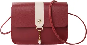 Women Bag Women Shoulder Bag Fashionable Pearl Pendant Soft Leather Lightweight And Versatile Messenger Bag