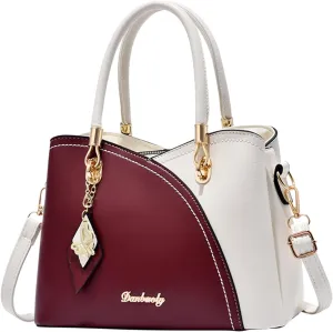 Women Handbag Large Capacity Plaid Contrast Color Middle One Shoulder Messenger Bags Handbag Hook for Car