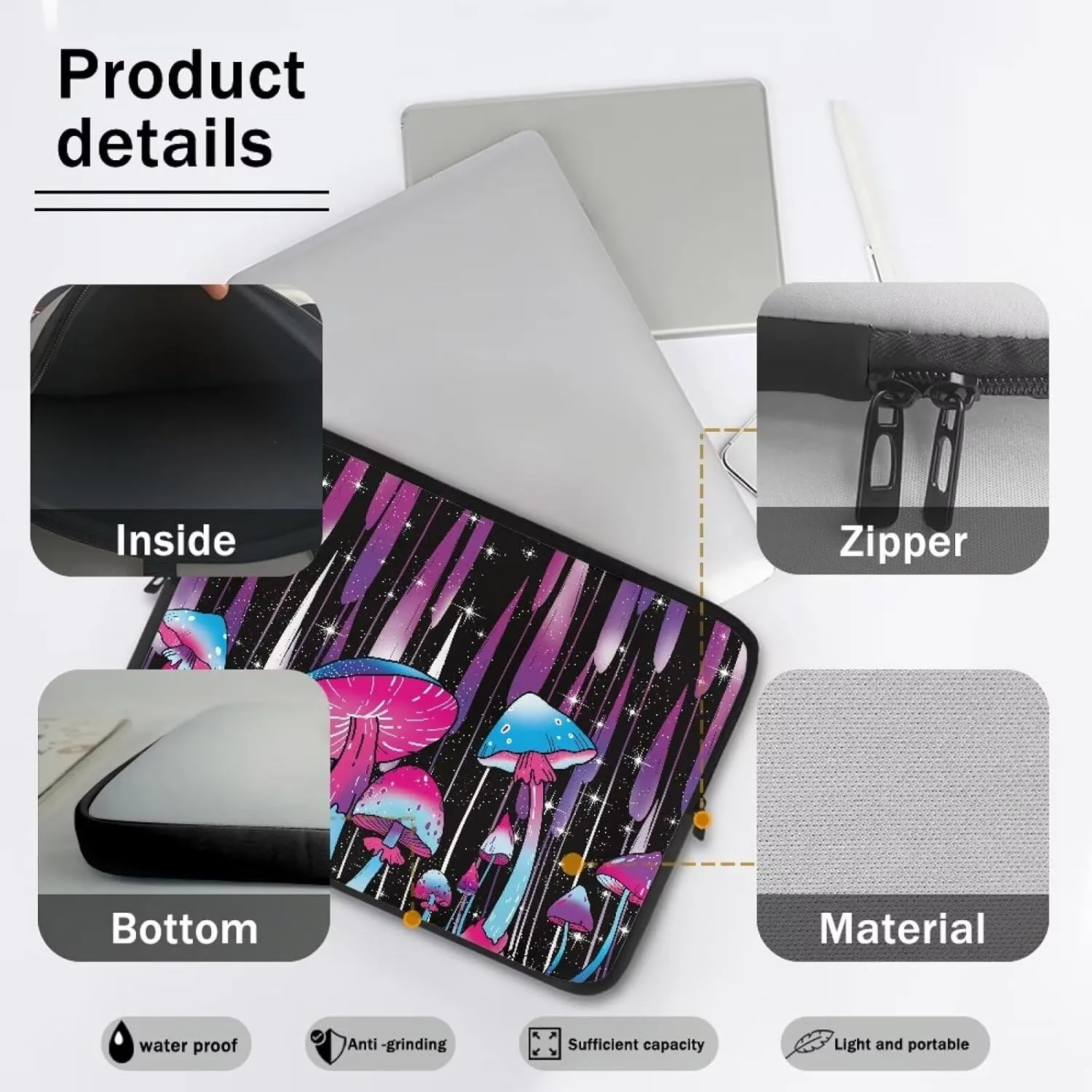 Women Men Waterproof Laptop Bag Computer Tote Bag 10-17 Inch Large Office Business Accessories