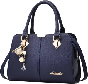 Women's Handbag Trendy Shoulder Crossbody Bag ish Messenger Bags Womens Tote Bags for Work (Blue, One Size)