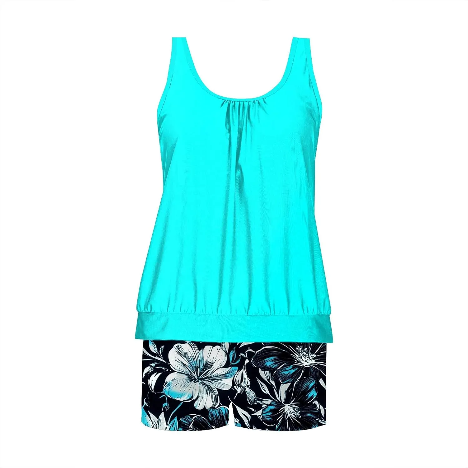 Womens Tankini Bathing Suits Two Piece Tankini Swimsuits with Shorts Plus Size High Waisted Swim Suits Tankinis 2025