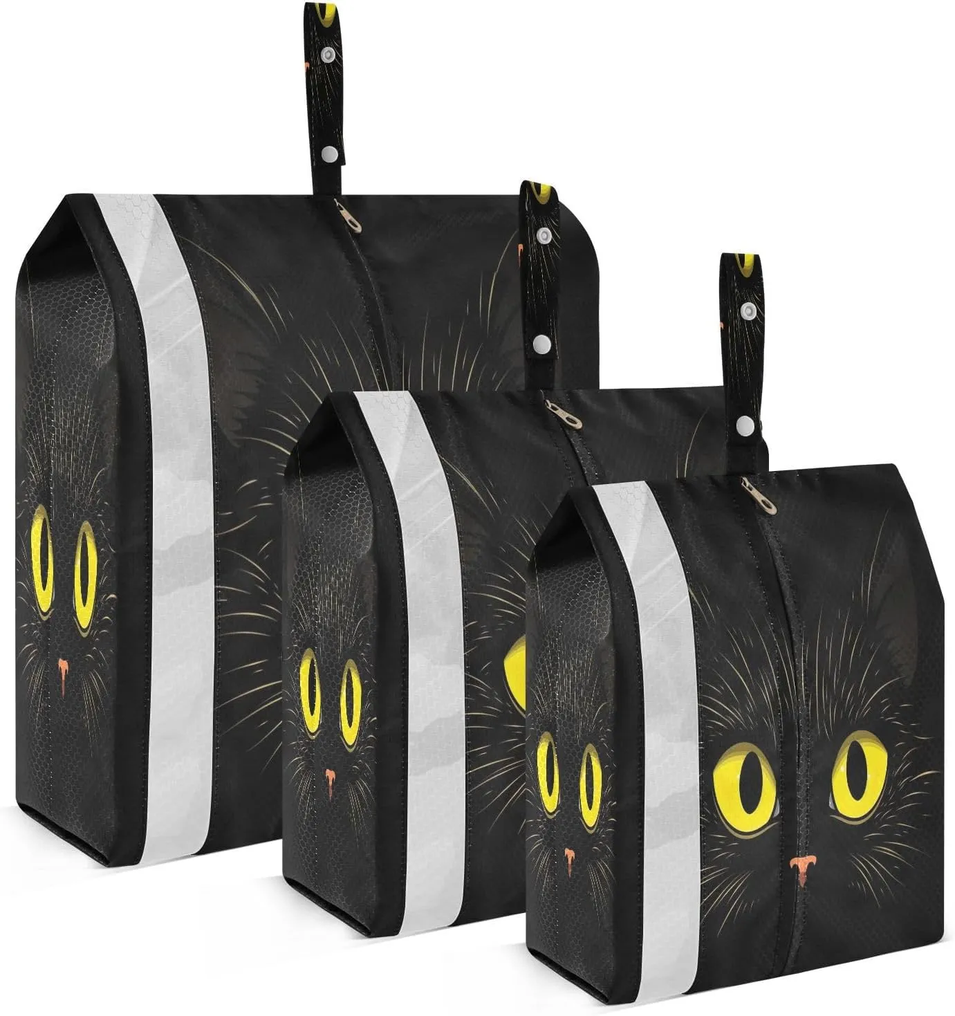 Yellow Cat Eye Packing Cubes for Travel 3 Set Packing Essentials Luggage Accessories for Packing